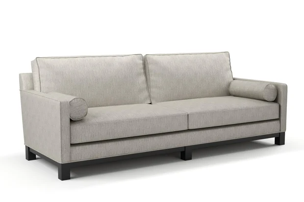 Photo of the fabric Trezor Fog swatch by James Dunlop FibreGuard. Use for Curtains, Upholstery, Accessory. Style of Chenille, Plain