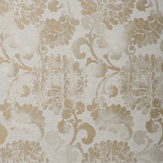 Photo of the fabric Latvia Gold swatch by James Dunlop Essentials. Use for Curtains, Accessory. Style of Floral And Botannical