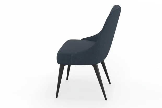 Photo of the fabric Alpine Midnight swatch by James Dunlop. Use for Upholstery, Accessory. Style of Plain, Texture