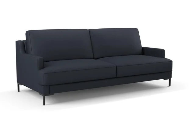 Photo of the fabric Eternal Midnight swatch by Mokum. Use for Curtains, Upholstery, Accessory. Style of Plain, Texture