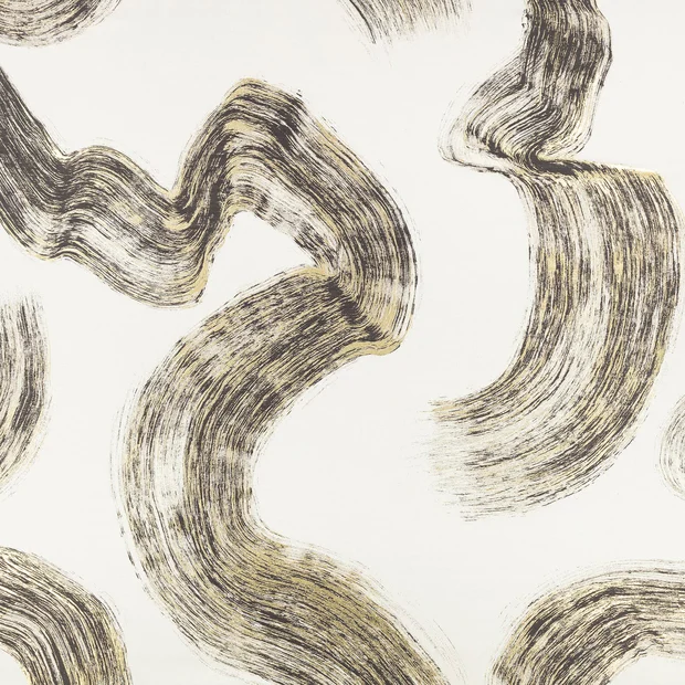Photo of the fabric Tsauri Gilt 9137 01 swatch by Black Edition. . Style of Abstract, Taffeta