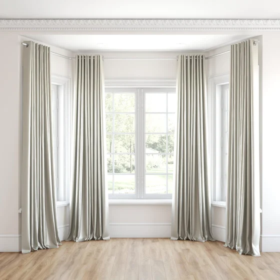 Photo of the fabric Sleek Papyrus swatch by James Dunlop. Use for Curtains, Accessory, Top of Bed. Style of Plain, Taffeta