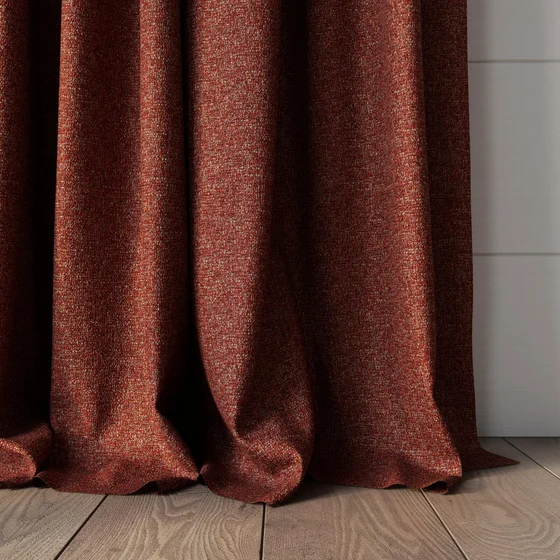 Photo of the fabric Bora Bora Spice swatch by Mokum FibreGuard. Use for Curtains, Upholstery, Accessory. Style of Plain, Texture