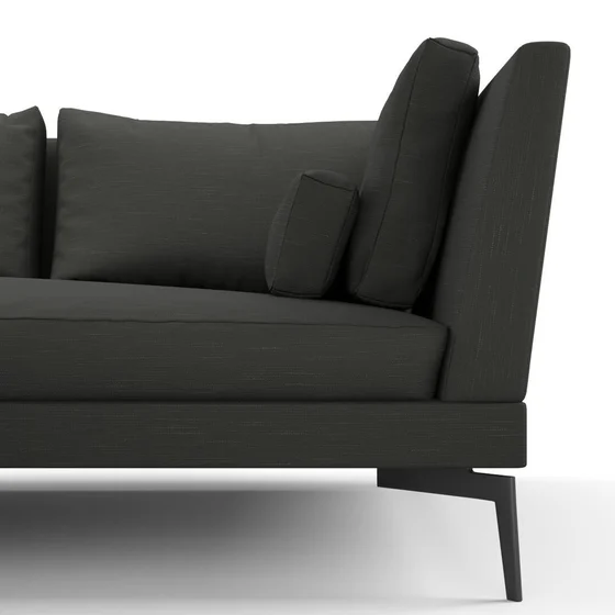 Photo of the fabric Ficus Soot swatch by Mokum. Use for Upholstery, Accessory. Style of Plain, Texture
