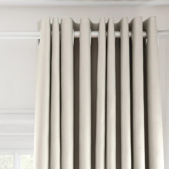 Photo of the fabric Trailblazer Dove swatch by James Dunlop FibreGuard. Use for Curtains, Upholstery, Accessory, Top of Bed. Style of Texture, Traditional