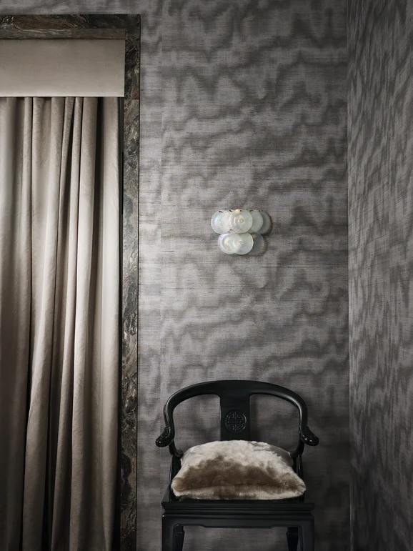 Photo of the fabric Caractere ZW143 01 in situ by Zinc. Use for Wall Covering. Style of Abstract