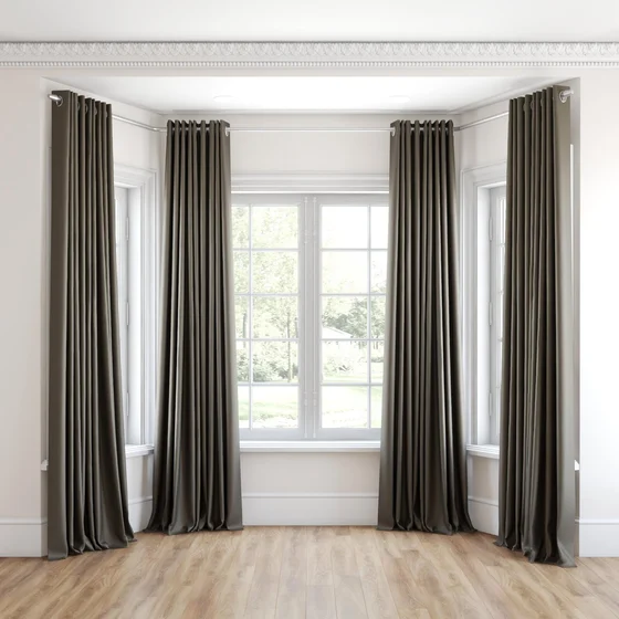 Photo of the fabric Banksia Riverstone swatch by James Dunlop. Use for Curtains, Accessory, Top of Bed. Style of Plain, Texture