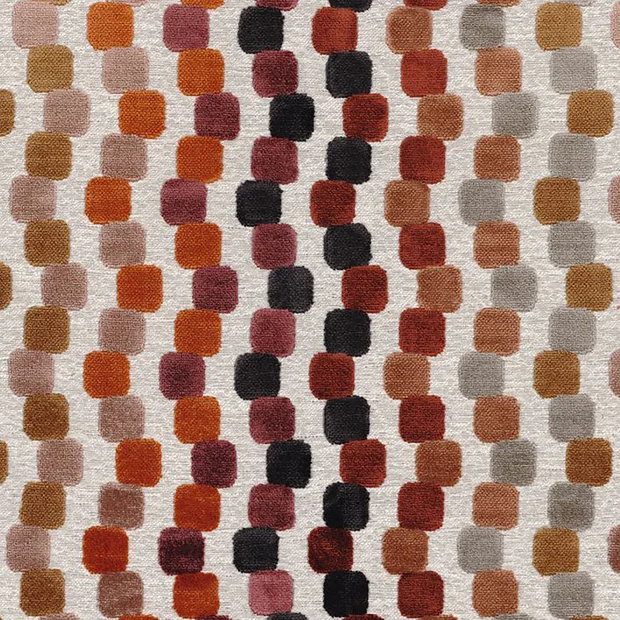 Photo of the fabric Orphisme 4830 4830 0424 swatch by Casamance. Use for Upholstery, Accessory. Style of Geometric, Velvet