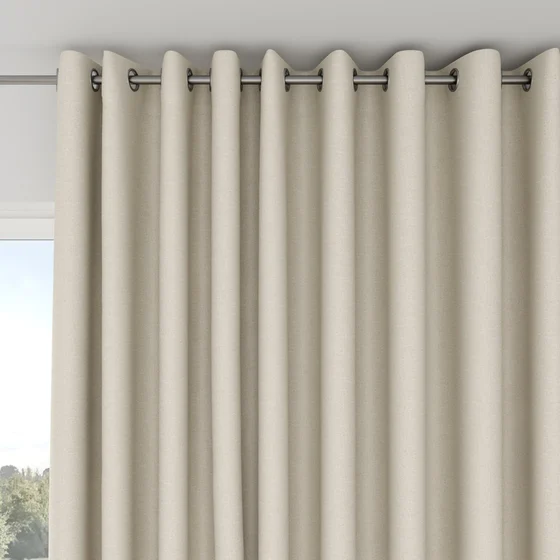 Photo of the fabric Ocean Jute swatch by Mokum. Use for Curtains. Style of Plain, Texture