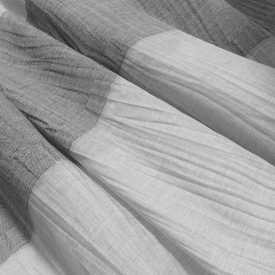 Photo of the fabric Impression Gun Metal swatch by James Dunlop. Use for Sheer Curtains. Style of Sheer, Stripe