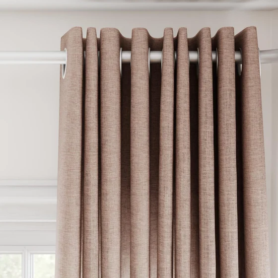 Photo of the fabric Envoy 2 Terra 320cm swatch by James Dunlop Essentials. Use for Curtains, Accessory, Top of Bed. Style of Plain, Texture
