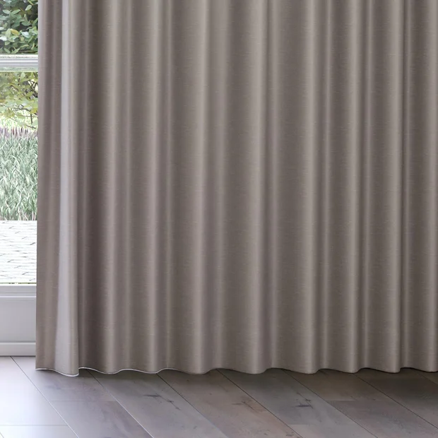 Photo of the fabric Silk Road Aloy swatch by James Dunlop Essentials. Use for Curtains, Accessory. Style of Plain, Texture