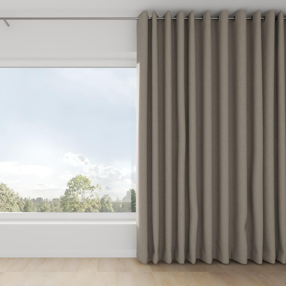 Photo of the fabric Satori Stonewash Tussah swatch by Mokum. Use for Curtains, Upholstery Light Duty, Accessory, Top of Bed. Style of Plain, Texture