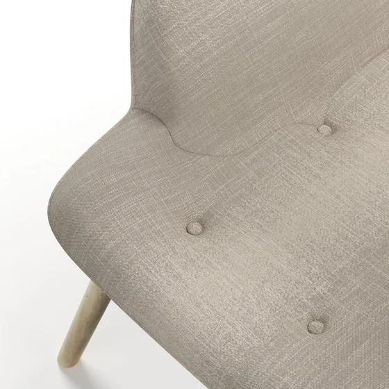 Photo of the fabric Maxime Truffle swatch by James Dunlop. Use for Upholstery, Accessory. Style of Stripe, Texture