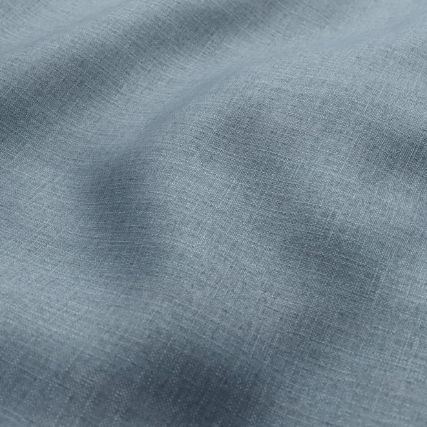 Photo of the fabric Frisco Denim swatch by James Dunlop Essentials. Use for Curtains, Upholstery, Accessory, Top of Bed. Style of Plain, Texture