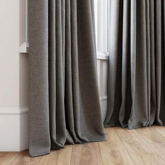 Photo of the fabric Envoy 2 Coffee 320cm swatch by James Dunlop Essentials. Use for Curtains, Accessory, Top of Bed. Style of Plain, Texture