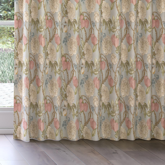 Photo of the fabric Valencia Spring swatch by James Dunlop. Use for Curtains, Accessory. Style of Floral And Botannical, Print