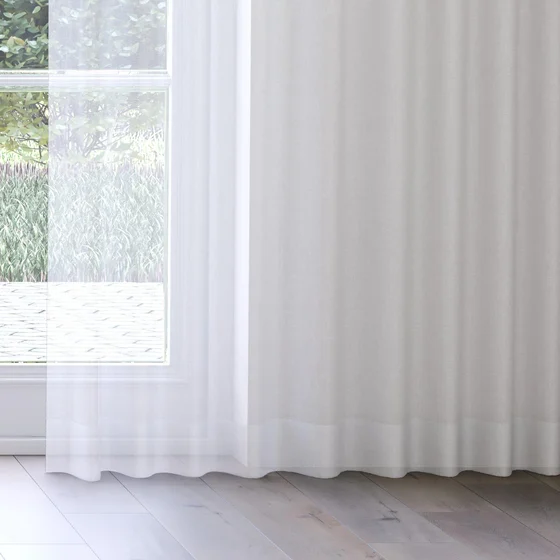 Photo of the fabric Distill Feather swatch by James Dunlop Essentials. Use for Sheer Curtains. Style of Plain, Sheer
