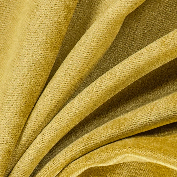 Photo of the fabric Monte Carlo Gold swatch by Zepel. Use for Curtains, Upholstery, Accessory, Top of Bed. Style of Plain, Velvet