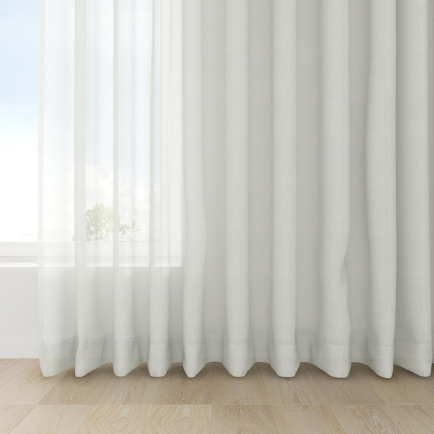 Photo of the fabric Gesso Lino Mist swatch by Mokum. Use for Curtains. Style of Plain, Texture