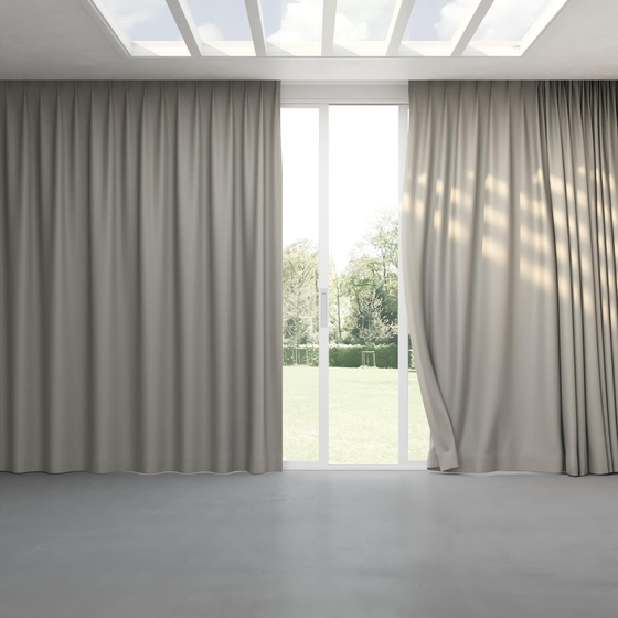 Photo of the fabric Satori Stonewash Stone swatch by Mokum. Use for Curtains, Upholstery Light Duty, Accessory, Top of Bed. Style of Plain, Texture