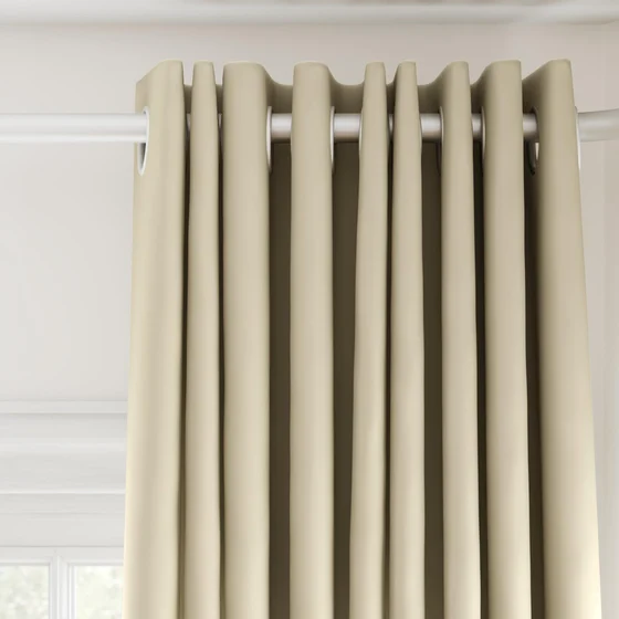 Photo of the fabric Vela Sand swatch by James Dunlop FibreGuard. Use for Curtains, Upholstery, Accessory, Top of Bed. Style of Plain, Velvet