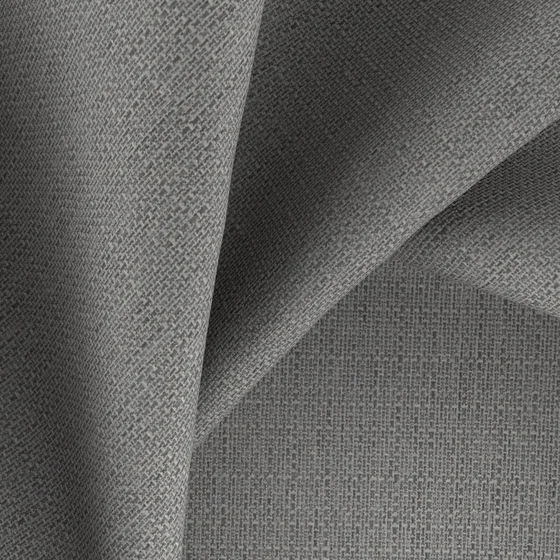 Photo of the fabric Darkness Charcoal swatch by Zepel. Use for Curtains, Accessory, Top of Bed. Style of Blackout, Plain