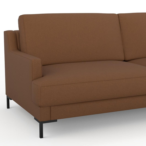 Photo of the fabric Epitome Rust swatch by Mokum. Use for Upholstery, Accessory. Style of Plain, Taffeta
