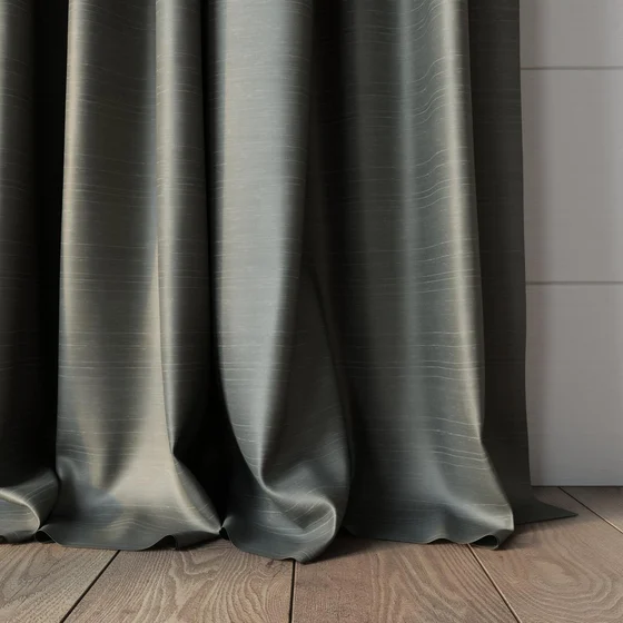 Photo of the fabric Luxe Carbon swatch by James Dunlop Essentials. Use for Curtains, Accessory, Top of Bed. Style of Plain, Texture