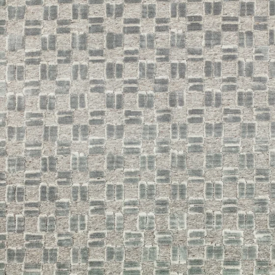 Photo of the fabric Glynde Z659 02 swatch by Zinc. Use for Curtains, Upholstery, Accessory. Style of Geometric, Velvet
