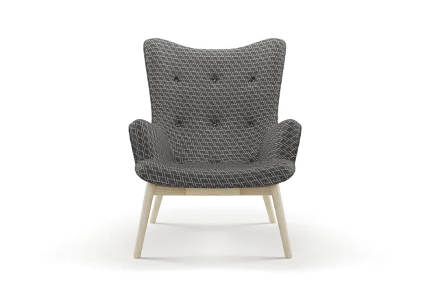 Photo of the fabric Leverett Alexander swatch by James Dunlop. Use for Upholstery, Accessory. Style of Chenille, Geometric