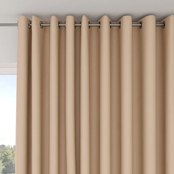 Photo of the fabric Satori Stonewash Nude swatch by Mokum. Use for Curtains, Upholstery Light Duty, Accessory, Top of Bed. Style of Plain, Texture