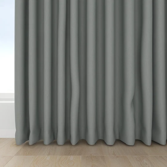 Photo of the fabric Infinite Celadon swatch by Mokum. Use for Curtains, Upholstery, Accessory, Top of Bed. Style of Plain, Texture