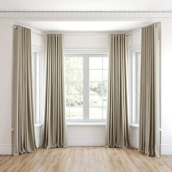 Photo of the fabric Vela Oyster swatch by James Dunlop FibreGuard. Use for Curtains, Upholstery, Accessory, Top of Bed. Style of Plain, Velvet