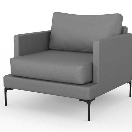 Photo of the fabric Epitome Smoke swatch by Mokum. Use for Upholstery, Accessory. Style of Plain, Taffeta