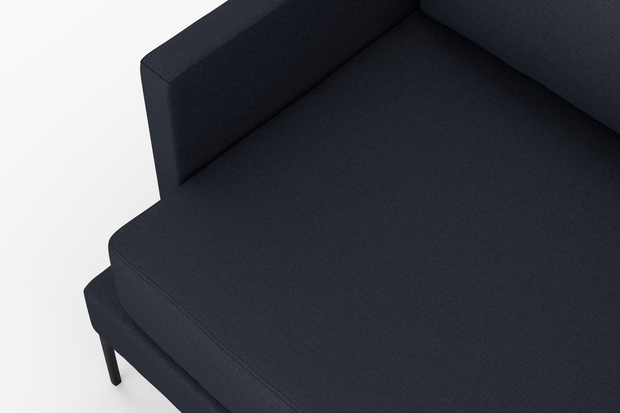 Photo of the fabric Epitome Ink swatch by Mokum. Use for Upholstery, Accessory. Style of Plain, Taffeta