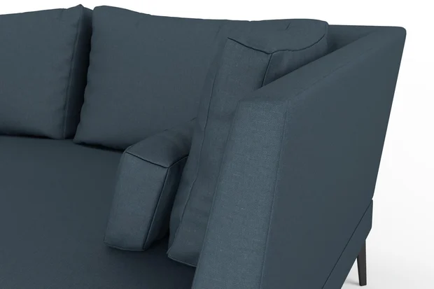 Photo of the fabric Infinite Petrol swatch by Mokum. Use for Curtains, Upholstery, Accessory, Top of Bed. Style of Plain, Texture