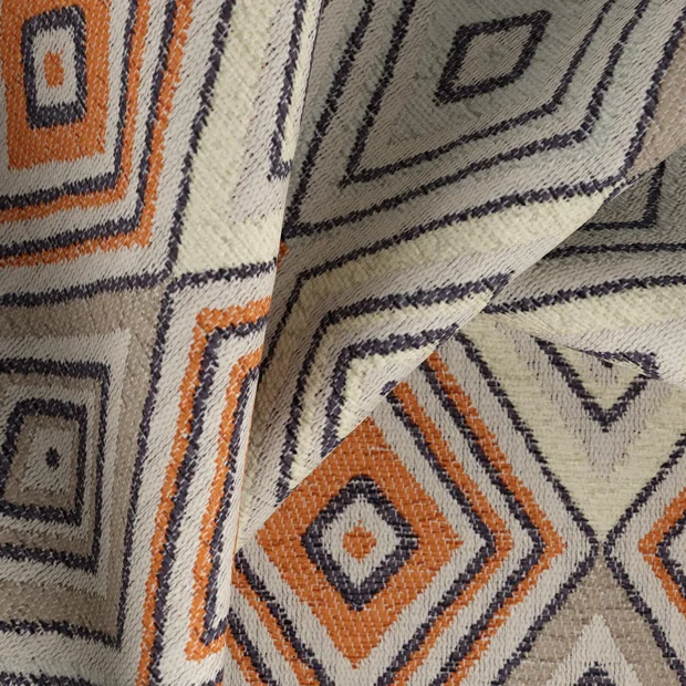 Photo of the fabric Diverse Flint swatch by Zepel FibreGuard. Use for Upholstery, Accessory, Top of Bed. Style of Chenille, Geometric