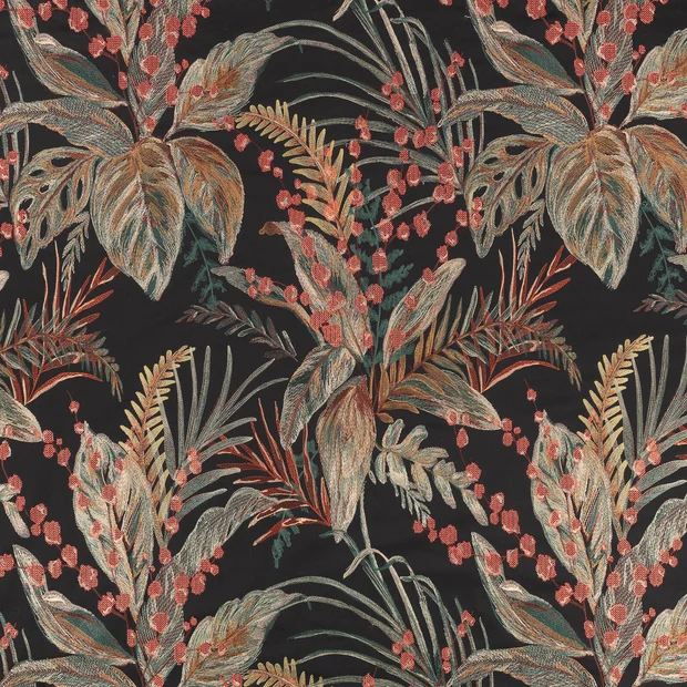 Photo of the fabric Sayula 8043 03 swatch by Romo. . Style of Embroidery, Floral And Botannical