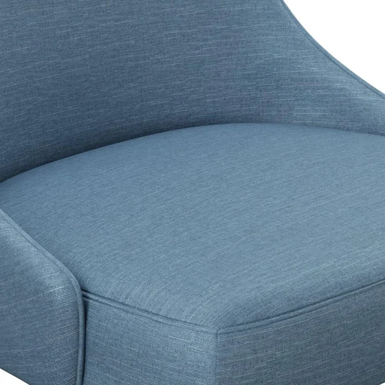 Photo of the fabric Provence Denim swatch by James Dunlop Essentials. Use for Curtains, Upholstery, Accessory, Top of Bed. Style of Plain, Texture