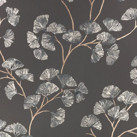 Photo of the fabric Kiana Wp W467 06 swatch by Romo. Use for Wall Covering. Style of Floral And Botannical