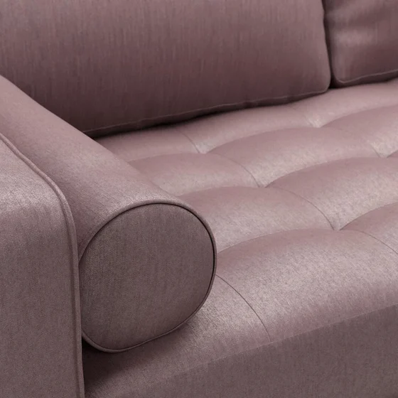 Photo of the fabric Determination Taupe swatch by James Dunlop FibreGuard. Use for Curtains, Upholstery, Accessory, Top of Bed. Style of Plain, Velvet