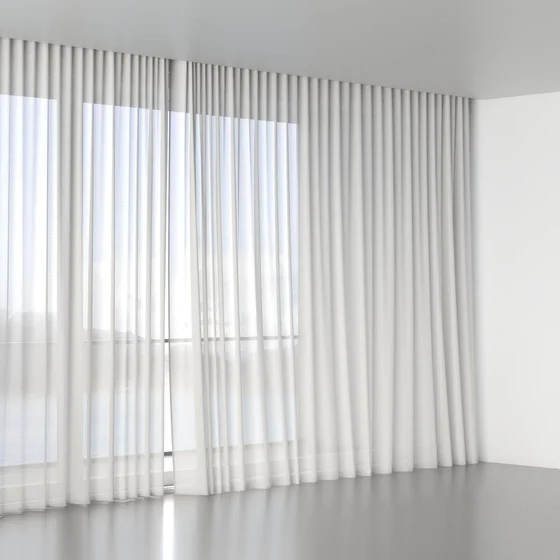 Photo of the fabric Origami Mist swatch by Mokum. Use for Sheer Curtains. Style of Plain, Sheer