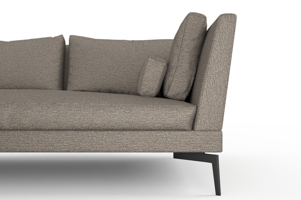 Photo of the fabric Grain Coffee swatch by Mokum. Use for Upholstery, Accessory, Top of Bed. Style of Plain, Texture