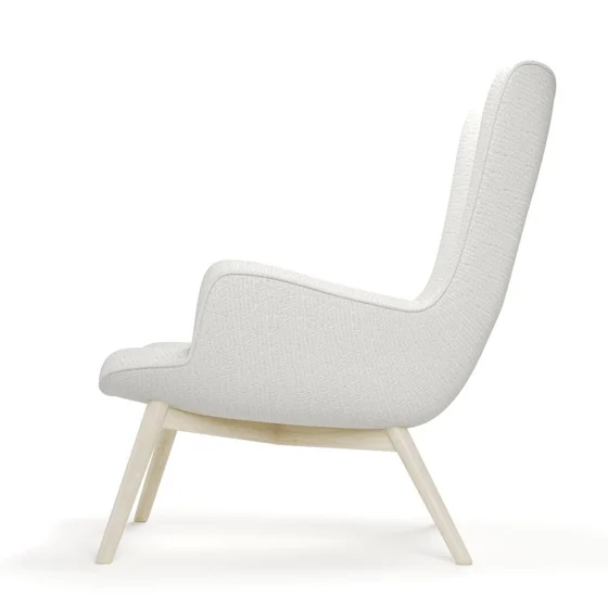 Photo of the fabric Nestle Blanc swatch by James Dunlop. Use for Upholstery, Accessory. Style of Plain, Velvet