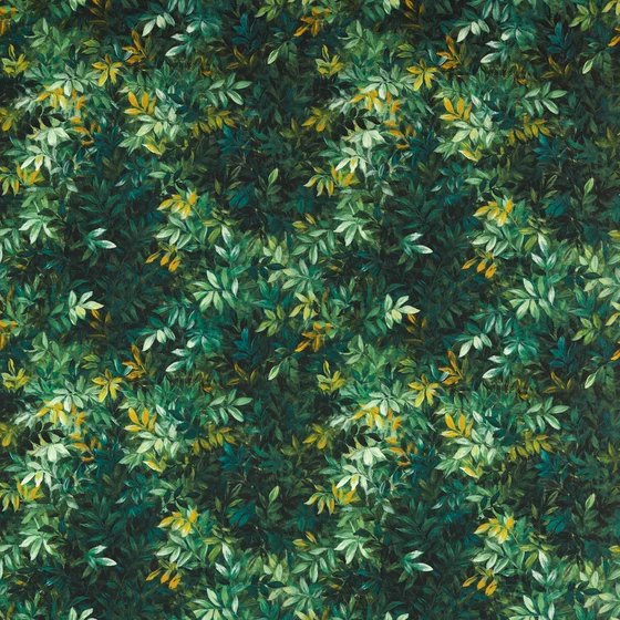 Photo of the fabric Congo Outdoor F1666 1 swatch by Clarke & Clarke. . Style of Floral And Botannical, Taffeta
