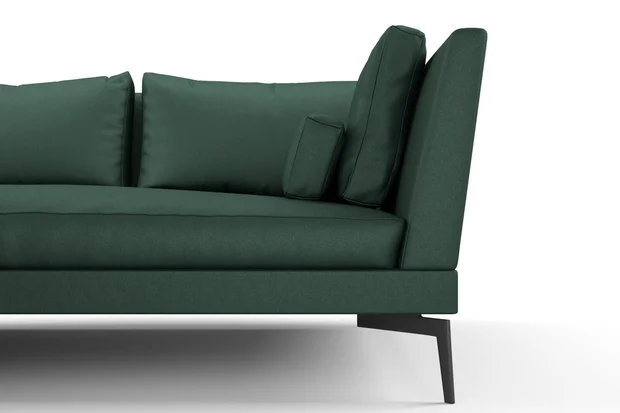 Photo of the fabric Como Juniper swatch by Mokum. Use for Upholstery, Accessory. Style of Plain, Texture
