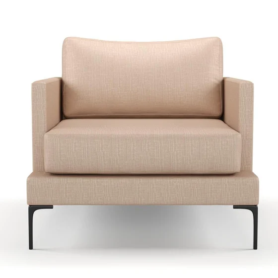 Photo of the fabric Allium Peach swatch by Mokum. Use for Upholstery, Accessory. Style of Plain, Texture
