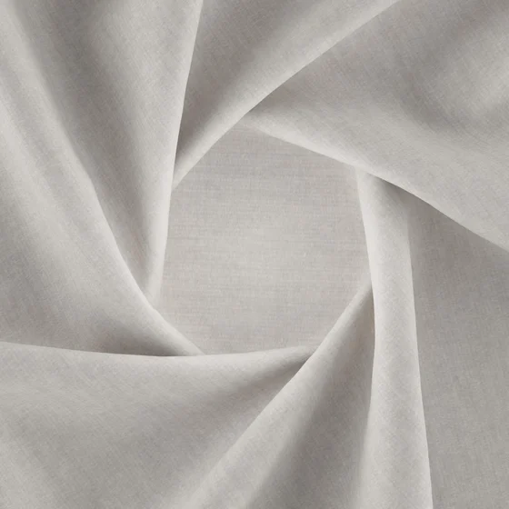 Photo of the fabric Drama Silver swatch by Zepel FibreGuard. Use for Curtains, Upholstery, Accessory, Top of Bed. Style of Chenille, Plain