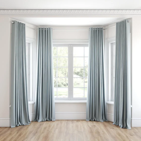 Photo of the fabric Eclipse Blackout Duckegg swatch by James Dunlop. Use for Curtains. Style of Plain, Texture